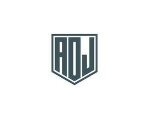 AOJ Logo design vector template