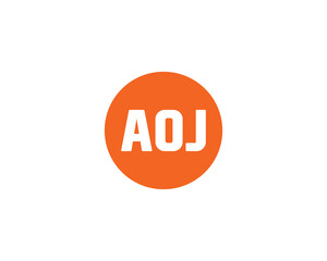 AOJ Logo design vector template