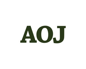 AOJ Logo design vector template