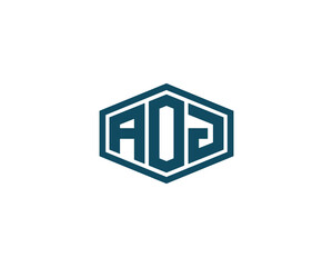 AOJ Logo design vector template