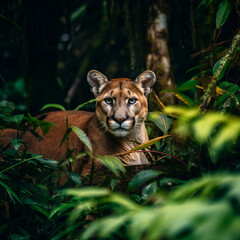 puma in the forest