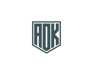 AOK Logo design vector template