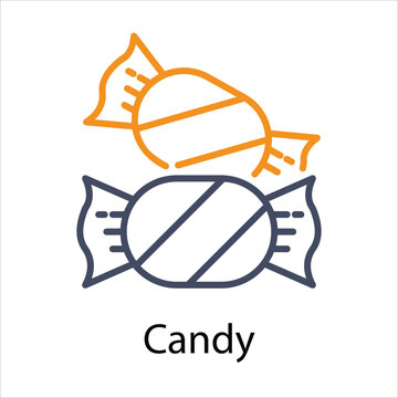 Candy Icons vector, website, booking sites and mobile apps. Graphic contour logo for offers, commerce, ui ux and other design needs. Vector isolated stock illustration
