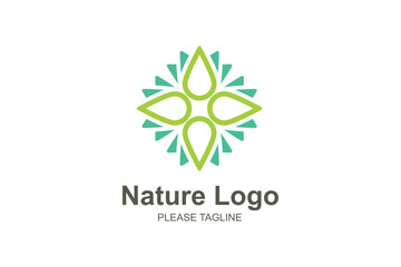 Green eco logo