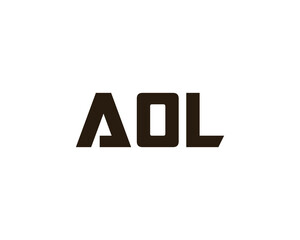 AOL logo design vector template
