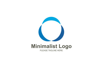 Blue minimalist logo design