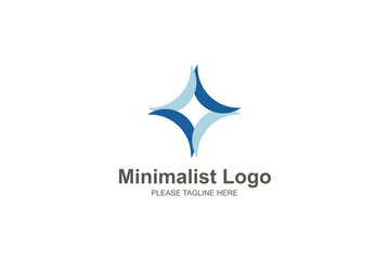 Blue minimalist logo design