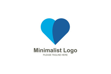 Blue minimalist logo design