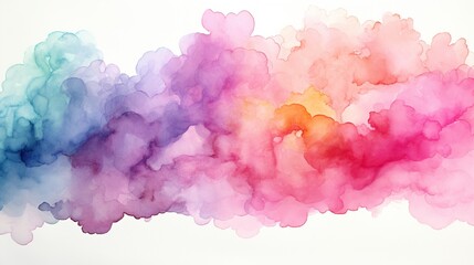 a colorful watercolor drawing made of various colors on a white background