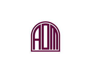 AOM logo design vector template