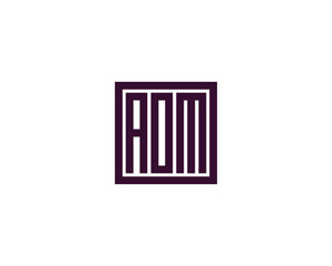 AOM logo design vector template