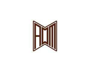 AOM logo design vector template