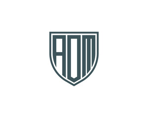 AOM logo design vector template