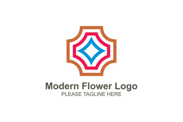 Modern flower logo