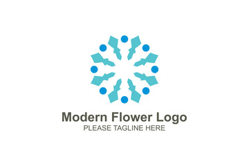 Modern flower logo