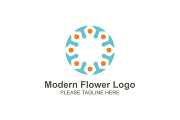 Modern flower logo