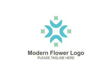 Modern flower logo