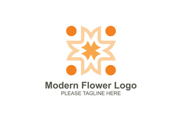 Modern flower logo