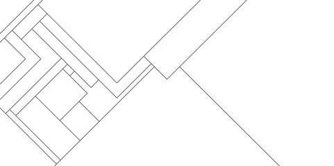 Abstract architectural drawings background with seamless geometric lines, Abstract industrial Design random lines black on white background, Paper geometric composition with abstract lines.