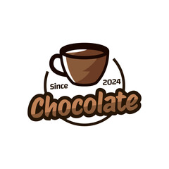 Chocolate drink logo icon concept illustration