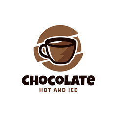 Chocolate drink logo icon concept illustration