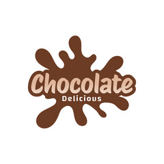 Chocolate drink logo icon concept illustration