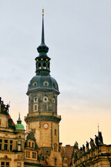 Historical buildings in central Dresden, Germany