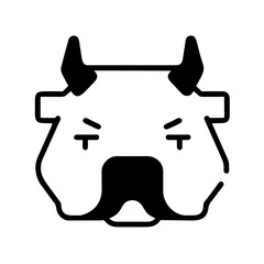 Bull dog silhouettes, black silhouettes featuring dogs. bulldog icon, bulldog vector 