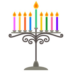 symbolic candlestick at a Jewish festival