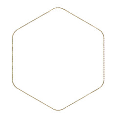 Modern Alchemy: Ancient symbols reimagined! This 3D gold chain hexagon frame radiates harmony and perfection, inviting endless creative possibilities. 