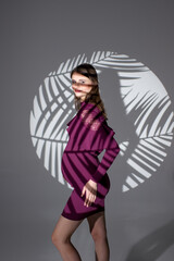 pregnant fashion model posing in studio, stuio pregnancy photo shoot
