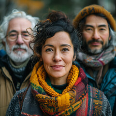 portrait three people