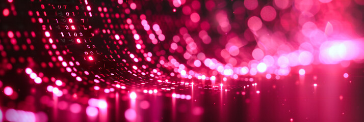 The abstract allure of night, where lights and colors merge in a dance of bokeh, painting the...