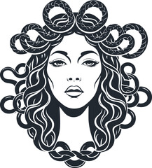Medusa Gorgon,  vector illustration