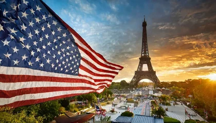 Fotobehang eiffel tower city, annual observance that takes place in April to celebrate Arab American heritage and culture © Bilawl