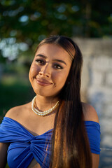 Betsy beautiful eyes with natural bokeh background - close up - 05