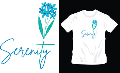 flower t-shirt design with beautiful word