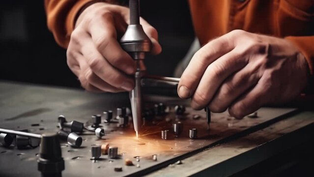 The hardened hands of an assembler pinch a tiny screw between their thumb and index finger before driving it with the precision of a master craftsman into a piece of equipment.