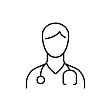 Doctor With Stethoscope - Easy Drawing Of A Doctor, HD Png Download - vhv