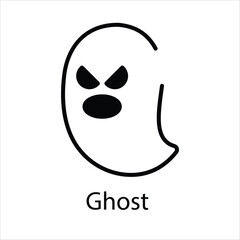 Ghost  Icons vector, website, booking sites and mobile apps. Graphic contour logo for offers, commerce, ui ux and other design needs. Vector isolated stock illustration