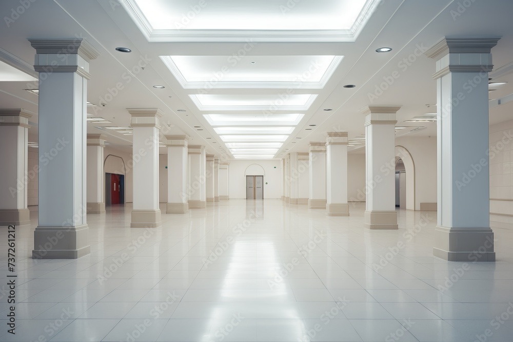 Poster clean mock up hall with endless design potential