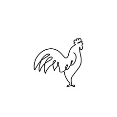 One line rooster