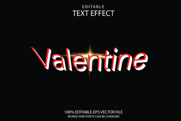 Valentine day text effect for you