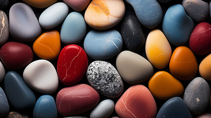 Multicolored smooth pebbles pattern