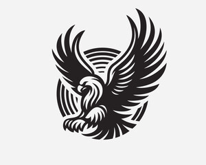 Eagle logo. Hawk emblem design editable for your business. Vector illustration.