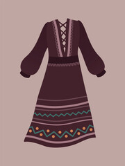 Boho ornamental dress