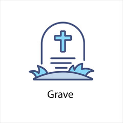Obraz premium Grave Icons vector, website, booking sites and mobile apps. Graphic contour logo for offers, commerce, ui ux and other design needs. Vector isolated stock illustration