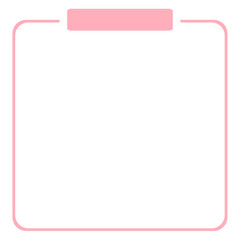 Pink Square Frame with Rounded Corners and a Text Box on Top