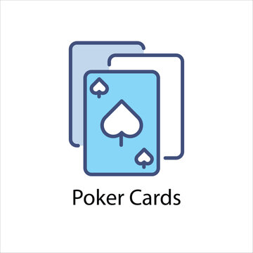 Poker Cards Icons vector, website, booking sites and mobile apps. Graphic contour logo for offers, commerce, ui ux and other design needs. Vector isolated stock illustration