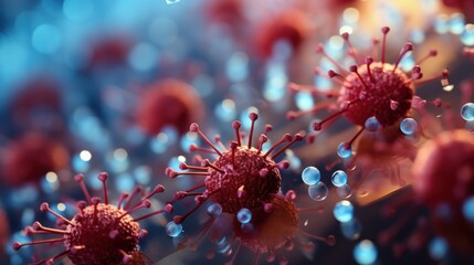 Coronavirus 2019-nCoV, SARS-CoV-2, Middle East Respiratory Syndrome - obrazy, fototapety, plakaty